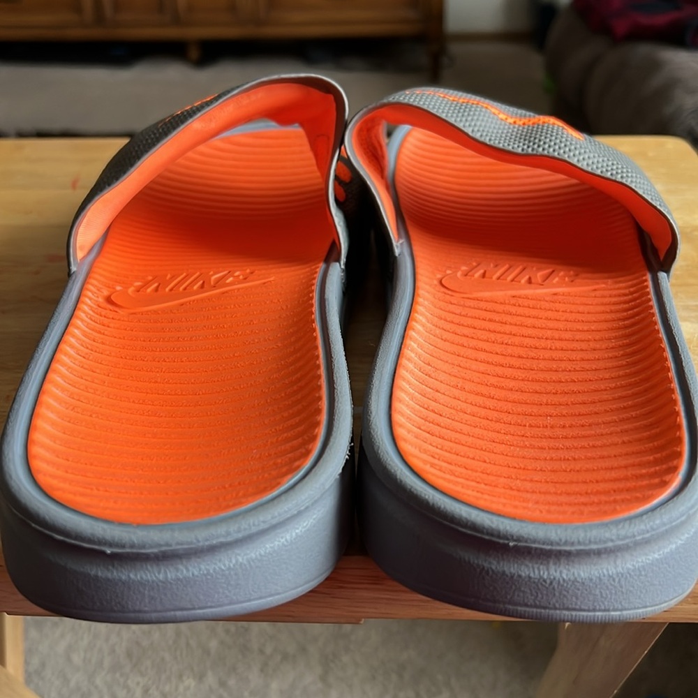 Nike Orange and Gray Slide Sandals size 13 - Picture 3 of 5